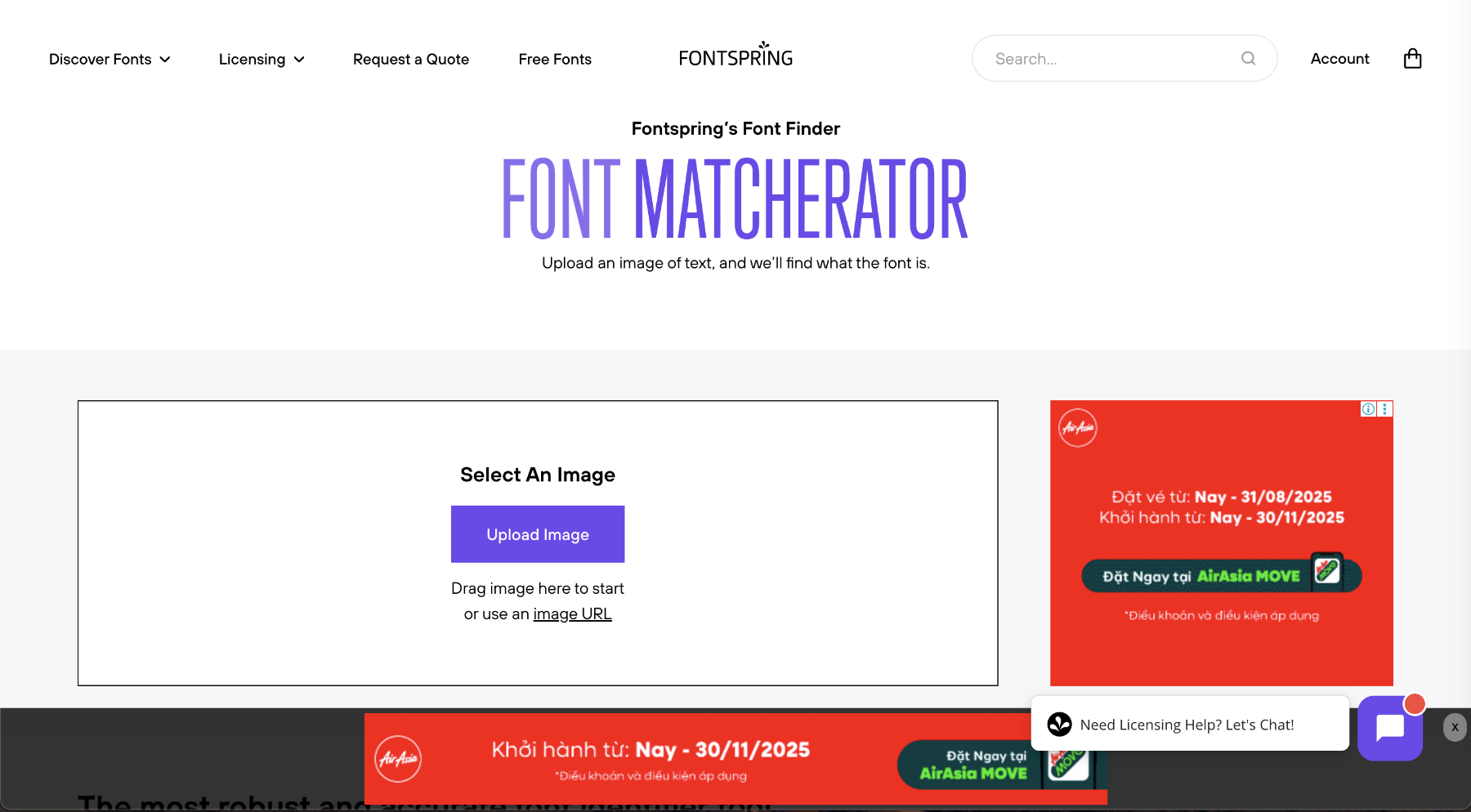 Công cụ tìm Font chữ: Fontspring Matcherator